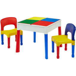 Liberty House Toys Kids 5-in-1 Multicoloured Activity Table and 2 Chairs Set - Size: 45 x 51 x 54cm - Wilko - thumbnail 4