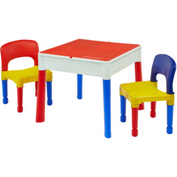Liberty House Toys Kids 5-in-1 Multicoloured Activity Table and 2 Chairs Set - Size: 45 x 51 x 54cm - Wilko - thumbnail 3