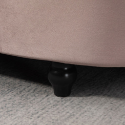 HOMCOM Pink Tufted Semi Circle Bed End Ottoman Bench - Size: 33.5 x 47 x 122cm - Wilko - thumbnail 4