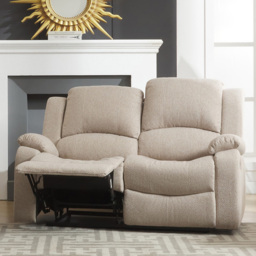 Marldon 2 Seater Beige Manual Recliner Sofa - Cream - Artemis Home - Wilko - thumbnail 3