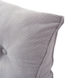 Living and Home Light Grey Corduroy Wedge Headboard Pillow with Side Pocket 180 x 50cm - Size: 50 x 180 x 20cm - Wilko - thumbnail 5
