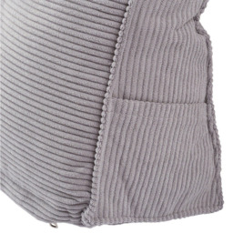Living and Home Light Grey Corduroy Wedge Headboard Pillow with Side Pocket 180 x 50cm - Size: 50 x 180 x 20cm - Wilko - thumbnail 6