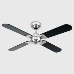 ValueLights Magnum Black and Chrome Reversible Ceiling Fan with Remote 42 inch - Size: 26 x 102 x 102cm - Silver - Wilko - thumbnail 3