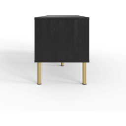 GFW Nervata 2 Door Single Drawer Black TV Unit - Size: 39 x 119 x 49cm - Wilko - thumbnail 6