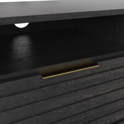 GFW Nervata 2 Door Single Drawer Black TV Unit - Size: 39 x 119 x 49cm - Wilko - thumbnail 7