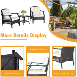 Costway 2 Seater Rattan Garden Lounge Set - Wilko - thumbnail 6