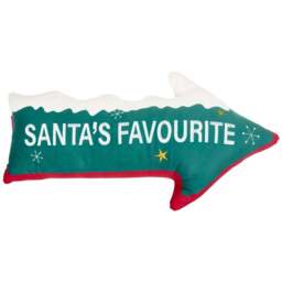 Santa's Favourite Cushion - Green - Wilko - thumbnail 1
