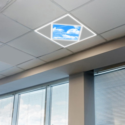 ENER-J 70W 6500K Cool White Diamond Sky and Cloud Ceiling LED Panel Light 600 x 600mm 4 Pack - Size: 65 x 4 x 65cm - Wilko - thumbnail 3