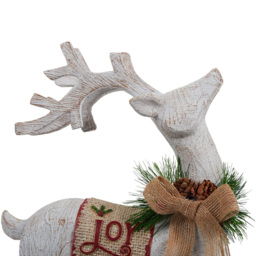 Wood Effect Joy Reindeer Standing Decoration White - Santa's Chalet - Wilko - thumbnail 5