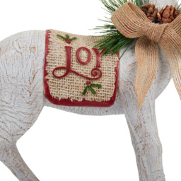 Wood Effect Joy Reindeer Standing Decoration White - Santa's Chalet - Wilko - thumbnail 4