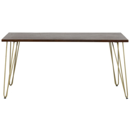Brooklyn Ozella 4 Seater Dark Gold Dining Table - Brown - Wilko - thumbnail 3