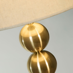 Lighting Collection Gold Bobbin Table Lamp - Size: 28.5 x 20.5 x 20.5cm - Wilko - thumbnail 5