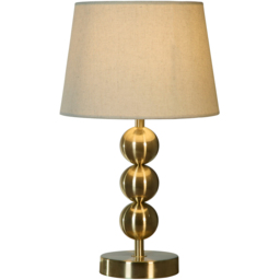 Lighting Collection Gold Bobbin Table Lamp - Size: 28.5 x 20.5 x 20.5cm - Wilko - thumbnail 4