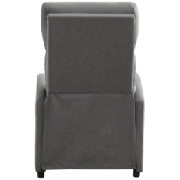 Linen Fabric Grey Recliner Pushback Adjustable Arm Chair - Size: 106 x 68 x 81cm - MCC - Wilko - thumbnail 4