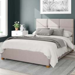 Aspire Caine Super King Size Off White Eire Linen Ottoman Bed - Cream - Aspire Beds - Wilko