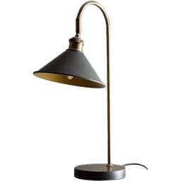 Kliving Derby Antique Brass Table Lamp - Size: 52 x 22 x 22cm - Gold - Wilko - thumbnail 1