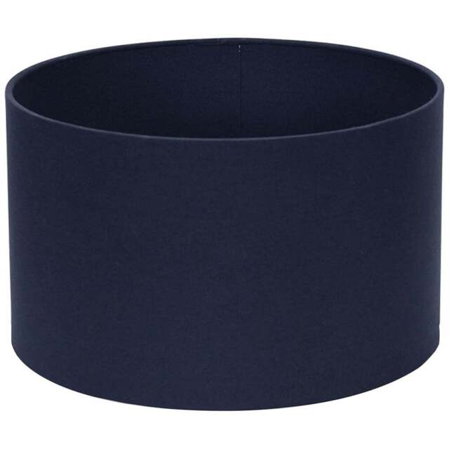 ValueLights Reni Navy Fabric Small Drum Shade - Size: 25 x 19 x 25cm - Blue - Wilko - image 1
