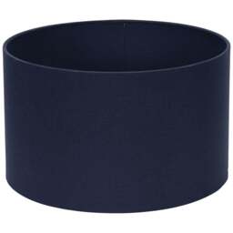 ValueLights Reni Navy Fabric Small Drum Shade - Size: 25 x 19 x 25cm - Blue - Wilko - thumbnail 1