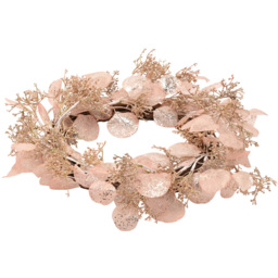 The Seasonal Gift Co. Blush Pink Eucalyptus Dried Foliage Wreath 48cm - Size: 43 x 47.5 x 9cm - Wilko - thumbnail 3