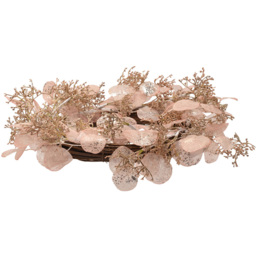 The Seasonal Gift Co. Blush Pink Eucalyptus Dried Foliage Wreath 48cm - Size: 43 x 47.5 x 9cm - Wilko - thumbnail 4