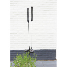 Luxform Stick Black LED Solar Garden Spike Light 12 Pack - Size: 10.5 x 5.8 x 96cm - Wilko - thumbnail 3