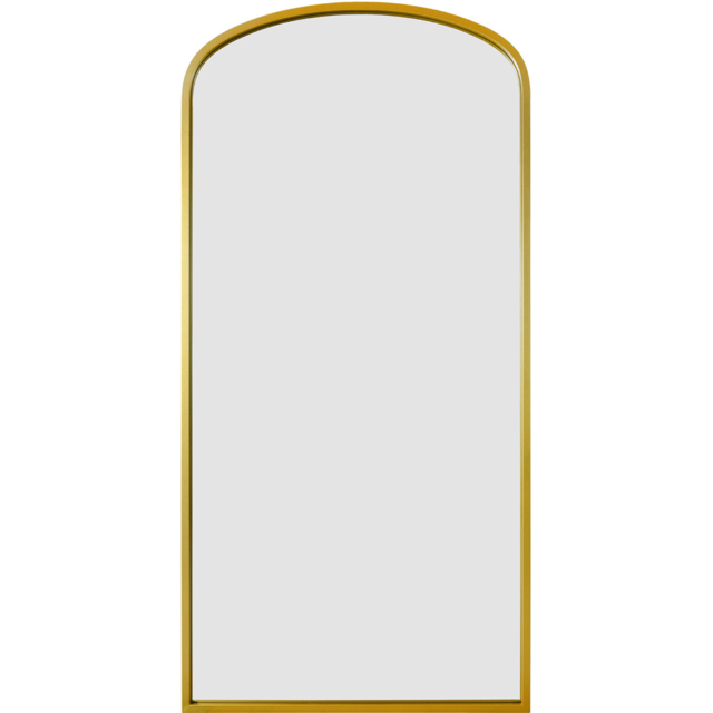 MirrorOutlet The Angustus Gold Metal Arched Garden Wall Mirror 170 x 85cm - Size: 170 x 85 x 3cm - Wilko - image 1