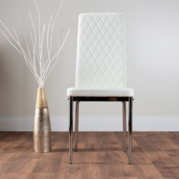 Furniturebox Arona Valera Marble Effect 6 Seater Round Dining Set White and Black - Wilko - thumbnail 4