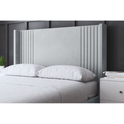 DS Living Elara King Size Silver Winged Panel Ottoman Bed with Headboard - Wilko - thumbnail 4