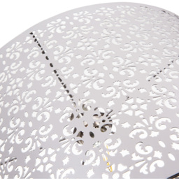 Happy Homewares Grey Metal Marrakech Designed Pendant Shade with Floral Decoration - Size: 25 x 40 x 40cm - Wilko - thumbnail 5