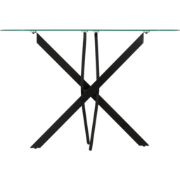 Seconique Sheldon Clear Glass and Black Console Table - Size: 78.5 x 120 x 40cm - Clear Glass/Black - Wilko - thumbnail 4