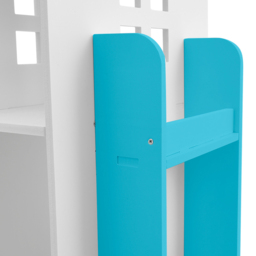 H&O Direct Blue Rotating House Frame Bookshelf - White - Wilko - thumbnail 4