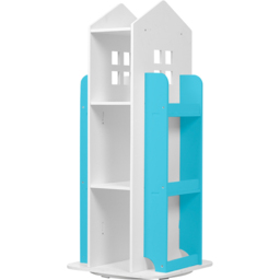 H&O Direct Blue Rotating House Frame Bookshelf - White - Wilko - thumbnail 3