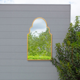 MirrorOutlet The Arcus Gold Framed Arched Garden Wall Mirror 104 x 61cm - Size: 104 x 61 x 3cm - Wilko - thumbnail 6