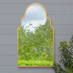 MirrorOutlet The Arcus Gold Framed Arched Garden Wall Mirror 104 x 61cm - Size: 104 x 61 x 3cm - Wilko - thumbnail 3