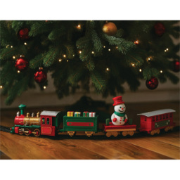 St Helens Christmas Music and Light Train Set - Size: 1500 x 450 x 45cm - Red - Wilko - thumbnail 3