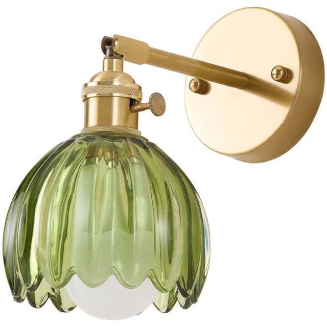 Living and Home Green and Gold 12 RGB LED Wall Sconce with Remote 2 Pack - Size: 17.5 x 11.5 x 15.7cm - Green + Gold - Wilko - image 1