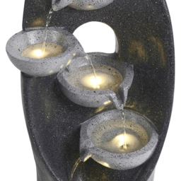 Living and Home 4 Tier Black Cascading Garden Water Feature - Wilko - thumbnail 5