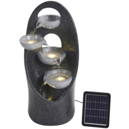Living and Home 4 Tier Black Cascading Garden Water Feature - Wilko - thumbnail 1