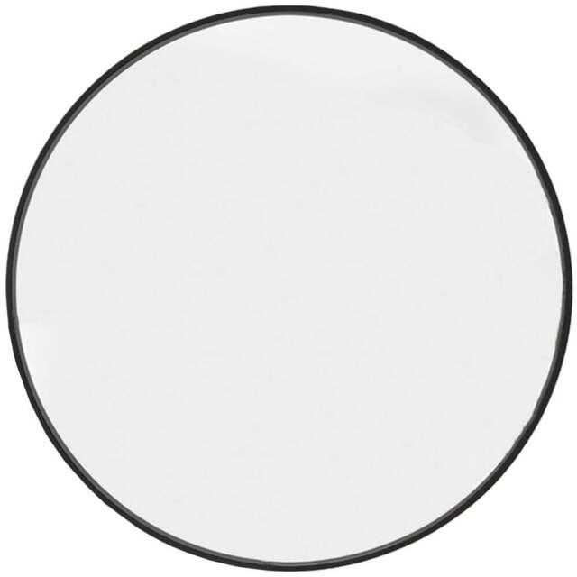 Furniturebox Emma Round Black Frame Wall Mirror 100cm - Size: 100 x 100cm - Wilko - image 1