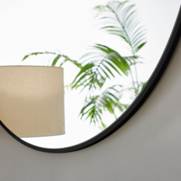 Furniturebox Emma Round Black Frame Wall Mirror 100cm - Size: 100 x 100cm - Wilko - thumbnail 6