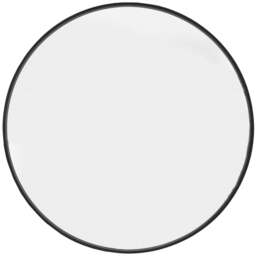 Furniturebox Emma Round Black Frame Wall Mirror 100cm - Size: 100 x 100cm - Wilko - thumbnail 1