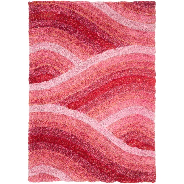 DS Living Wave Pink Ultra Plush Rug 160 x 230cm - Wilko - image 1