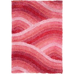 DS Living Wave Pink Ultra Plush Rug 160 x 230cm - Wilko - thumbnail 1