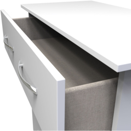 Crowndale Avon 5 Drawer Matt White Chest of Drawers Ready Assembled - White Matt - Wilko - thumbnail 7