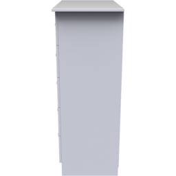 Crowndale Avon 5 Drawer Matt White Chest of Drawers Ready Assembled - White Matt - Wilko - thumbnail 4