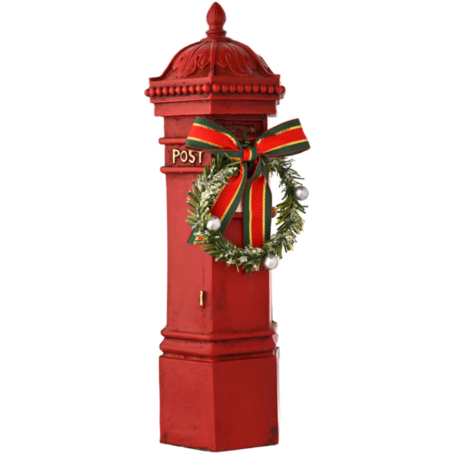 The Seasonal Gift Co Regal Tidings Red Post Box Christmas Ornament 30cm - Size: 30 x 10 x 8cm - The Seasonal Gift Co. - Wilko - image 1