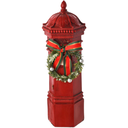 The Seasonal Gift Co Regal Tidings Red Post Box Christmas Ornament 30cm - Size: 30 x 10 x 8cm - The Seasonal Gift Co. - Wilko - thumbnail 4