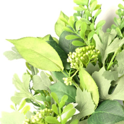 Leaf Natural Fern Leaf Artificial Wreath 50cm - Size: 50 x 50 x 10cm - Green - Wilko - thumbnail 4