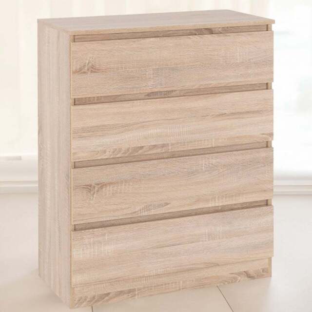 Seconique Malvern 4 Drawer Sonoma Oak Effect Chest - Brown - Wilko - image 1