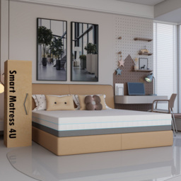 Sliding Wardrobes 4U Double Smart Hard Foam Pressure Relief Mattress - White - Wilko - thumbnail 3